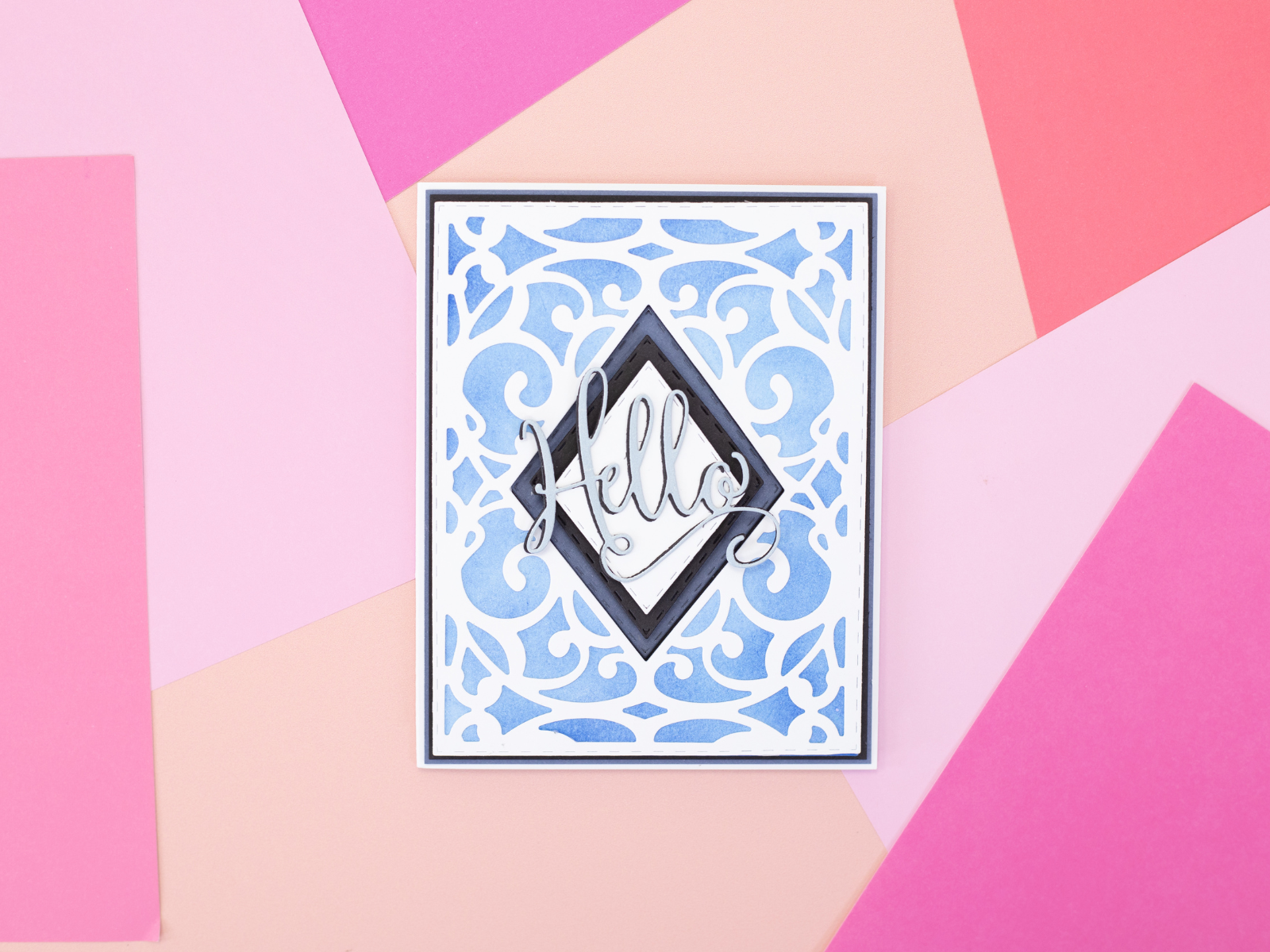 Gemini Simple Create a card Die - Diamonds and Swirls