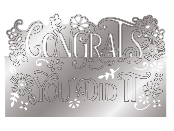 Gemini - Metal Die - Edge'ables - Congrats You Did It