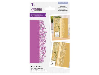 Gemini Edgeable Timeless Border Die - Ditsy Daisies