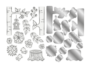 Gemini Pop Up Box Stamp & Die - Back To Nature