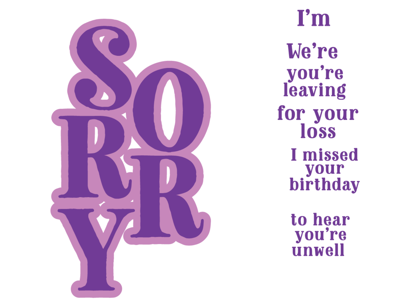 Gemini Floral Sentiment Stamp and Die - Sorry