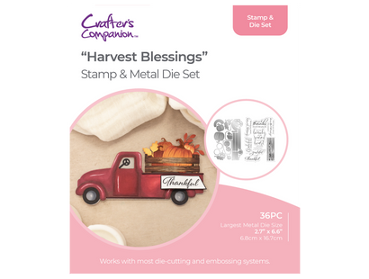 Gemini Shaped Card Base Stamp & Die - Harvest Blessings