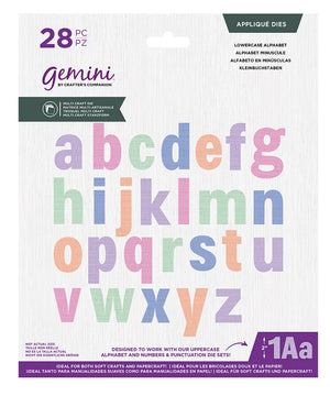 Gemini- Multi Craft Dies - Appliqué - Lowercase Alphabet