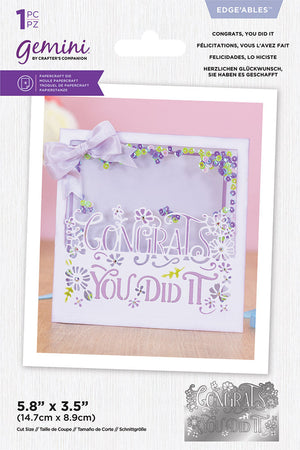 Gemini - Metal Die - Edge'ables - Congrats You Did It