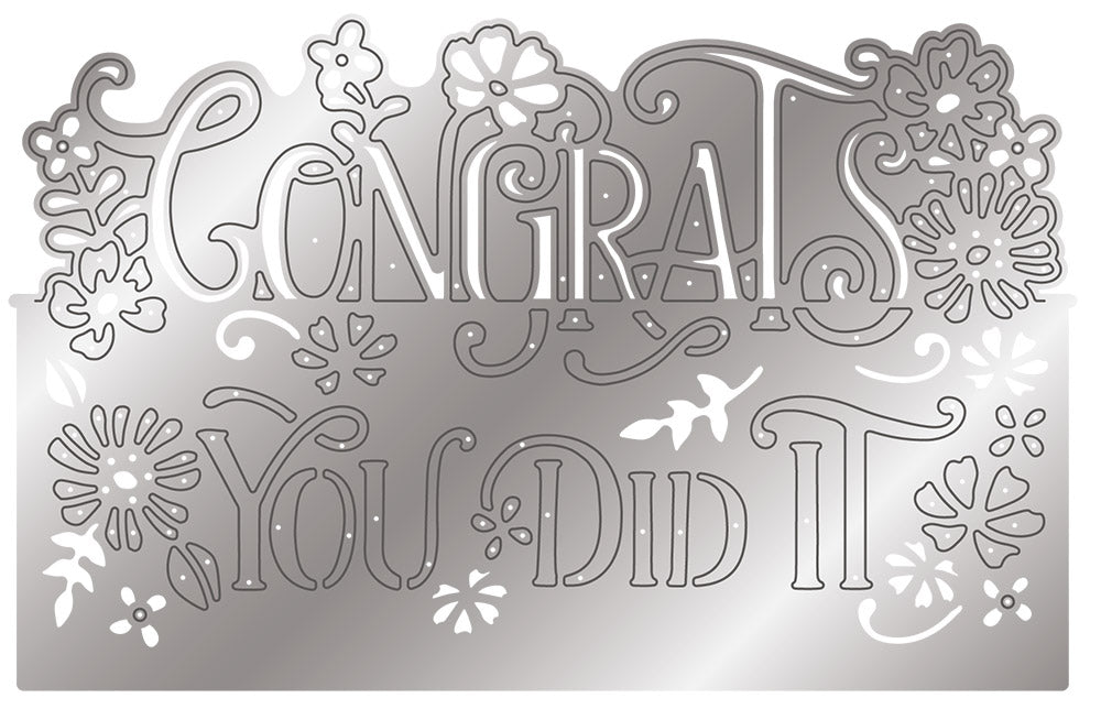 Gemini - Metal Die - Edge'ables - Congrats You Did It