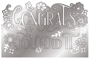 Gemini - Metal Die - Edge'ables - Congrats You Did It