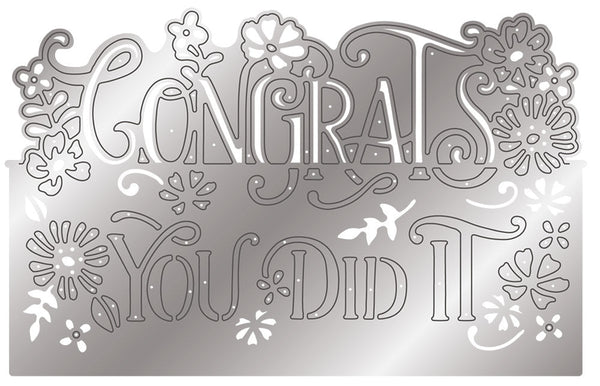 Gemini - Metal Die - Edge'ables - Congrats You Did It