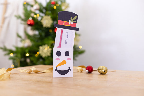 Gemini Gift Card Holder Stamp & Die - Festive Snowman