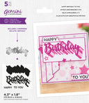 Gemini Shadow Sentiment Stamp & Die - Happy Birthday to You