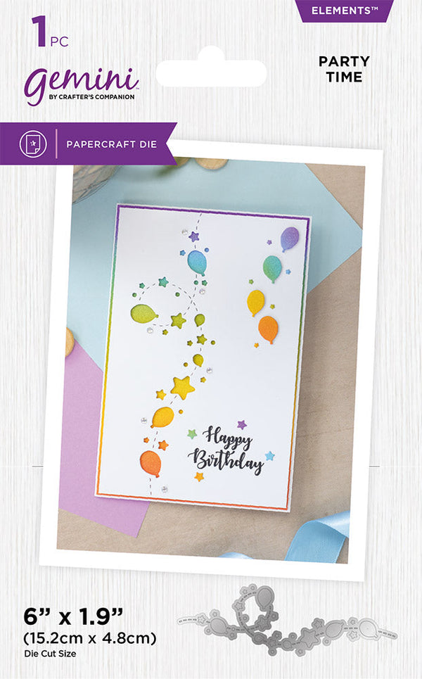 Gemini Confetti Border Elements Die - Party Time
