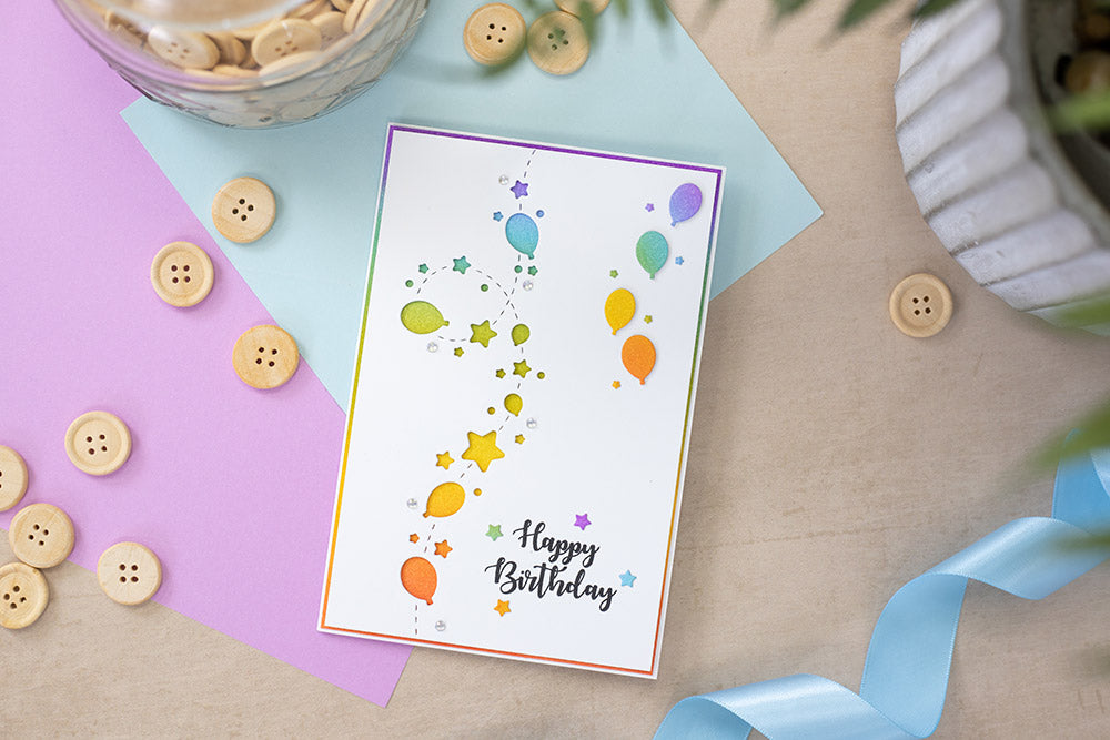 Gemini Confetti Border Elements Die - Party Time
