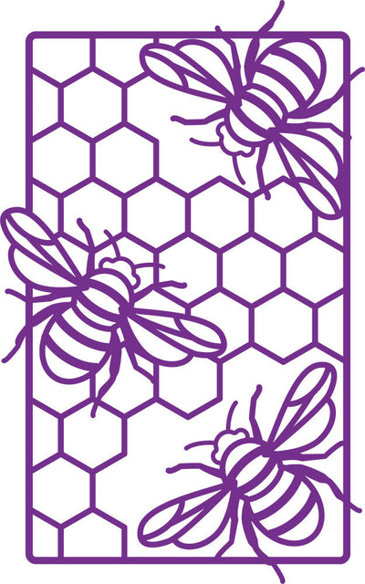 Gemini Decorative Outline Stamp and Die - Bee-Utiful Bees