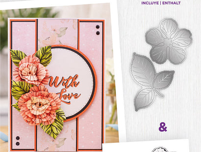 Gemini Decoupage Flower Stamp and Die - Radiant Rose