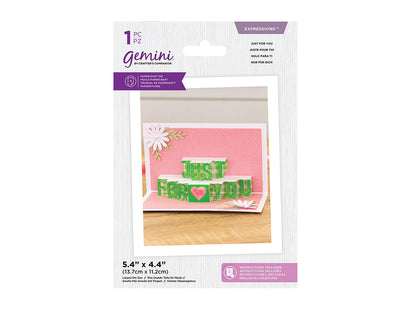 Gemini Die - Expressions - Shaped Pop Out - Just For You