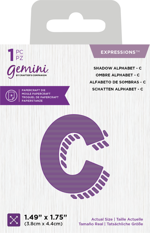 Gemini Expressions Die - Shadow Alphabet C