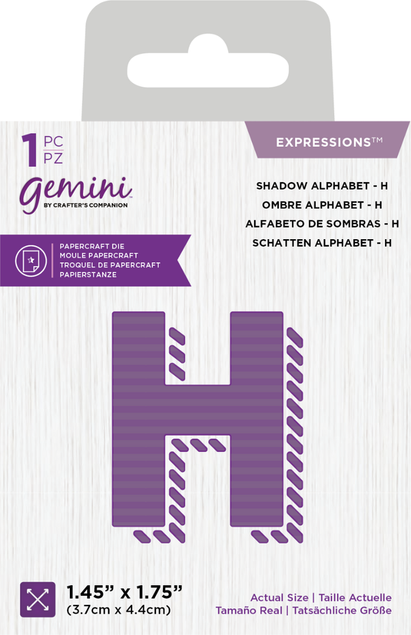 Gemini Expressions Die - Shadow Alphabet H