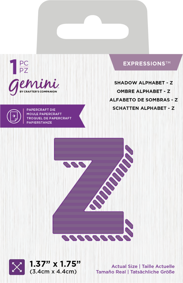 Gemini Expressions Die - Shadow Alphabet Z