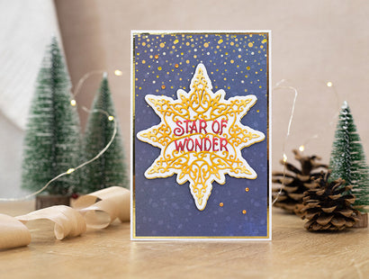 Gemini Expressions Intricate Christmas Sentiments Die - Star of Wonder