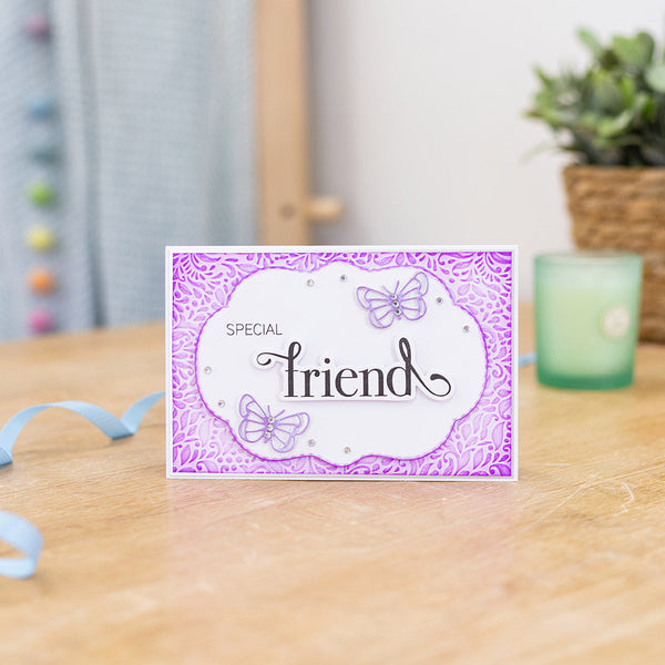 Gemini Fancy Sentiments Stamp and Die - Special Friend
