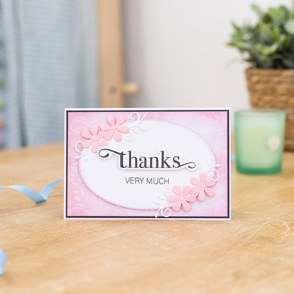 Gemini Fancy Sentiments Stamp and Die - Thanks Very Much