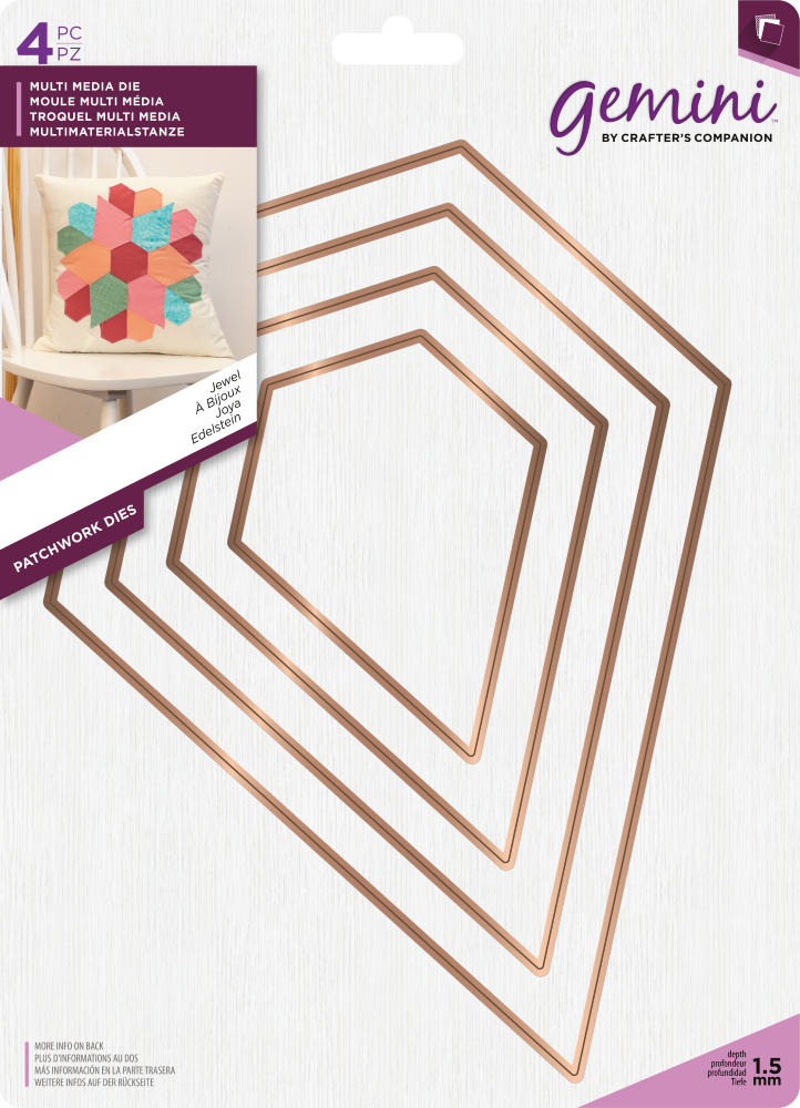 Gemini Multi Media Patchwork Die - Jewel