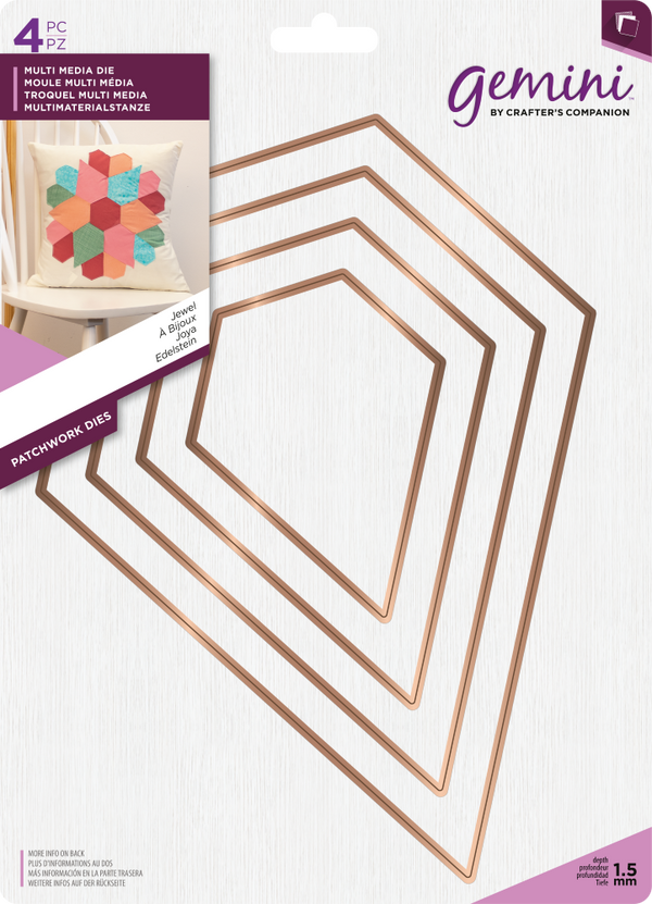 Gemini Multi Media Patchwork Die - Jewel