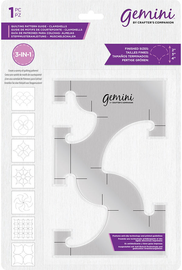 Gemini Quilting Pattern Guide - Clamshells
