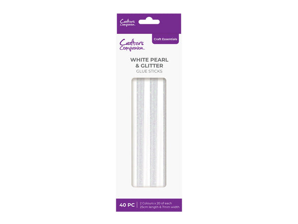 Crafter's Companion Glue Stick - White Pearl & Glitter - 40PC