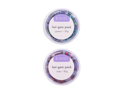 Crafter's Companion Hot Gem Pack - Green & Red Collection