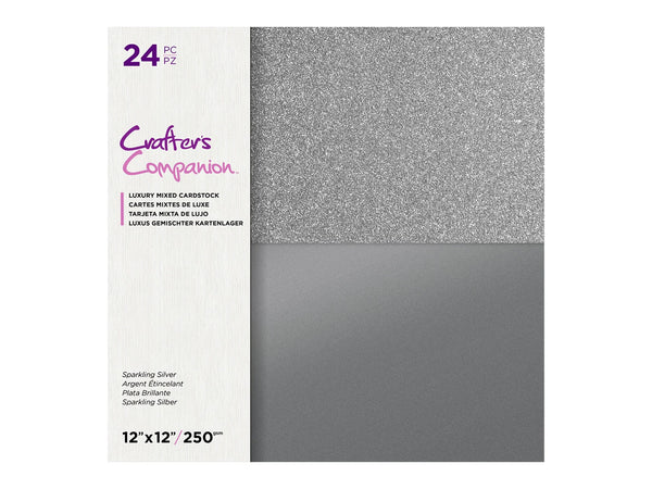 CC Glitter & Pearl Cardstock- Silver