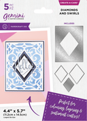 Gemini Simple Create a card Die - Diamonds and Swirls