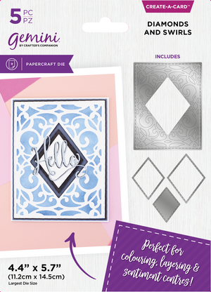 Gemini Simple Create a card Die - Diamonds and Swirls