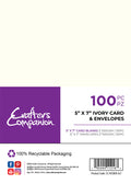 Crafter's Companion 5 "x 7" Ivory Card & Envelopes - 100 Pack
