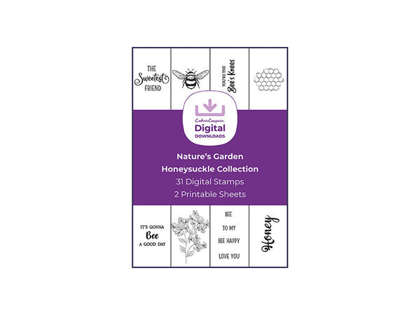 Nature's Garden Honeysuckle Collection - Digital Stamp Sheets - A4