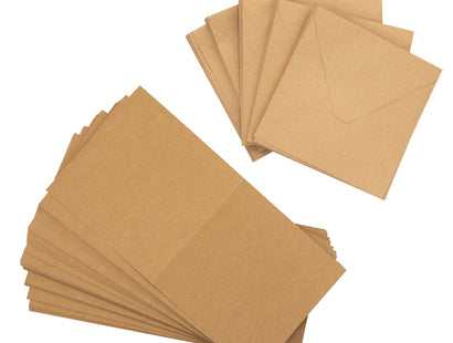 Crafter's Companion 5"x 5" Kraft Card & Envelopes - 100 Piece
