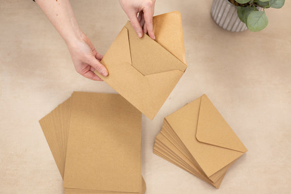 Crafter's Companion A6 Kraft Card & Envelopes - 100 Piece