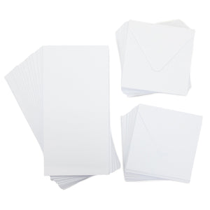 Crafter's Companion - 5"x5" White Card & Envelope 50pk