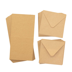 Crafter's Companion - 6"x 6" Kraft  Card & Envelopes 50pk