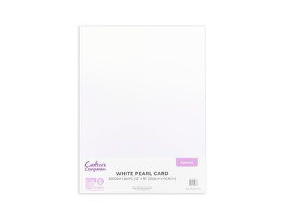 White Pearl Paper & Card Pack - 12” x 16”