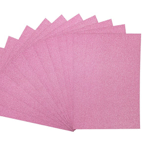 Crafter's Companion Glitter Card 10 Sheet Pack - Baby Pink