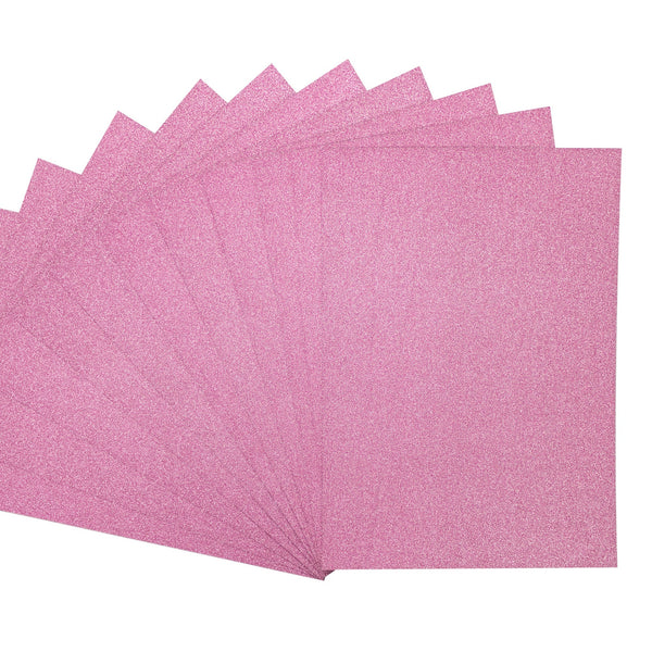 Crafter's Companion Glitter Card 10 Sheet Pack - Baby Pink