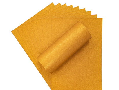 Crafter's Companion Glitter Card 10 Sheet Pack - Copper