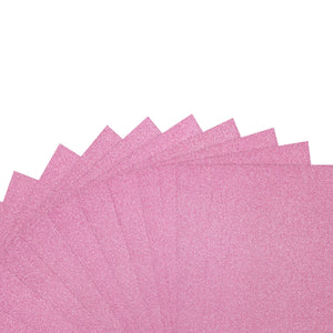 Crafter's Companion Glitter Card 10 Sheet Pack - Baby Pink