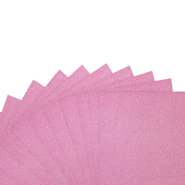 Crafter's Companion Glitter Card 10 Sheet Pack - Baby Pink