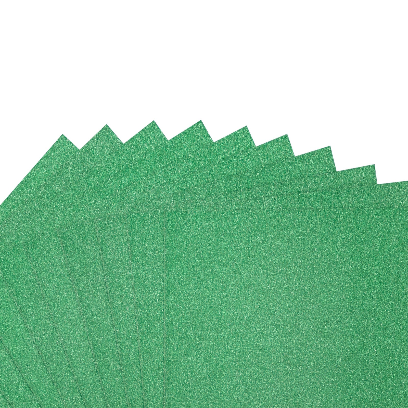 Crafter's Companion Glitter Card 10 Sheet Pack - Xmas Green