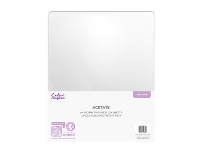 Crafter's Companion A4 Acetate Pack – 24 Sheets