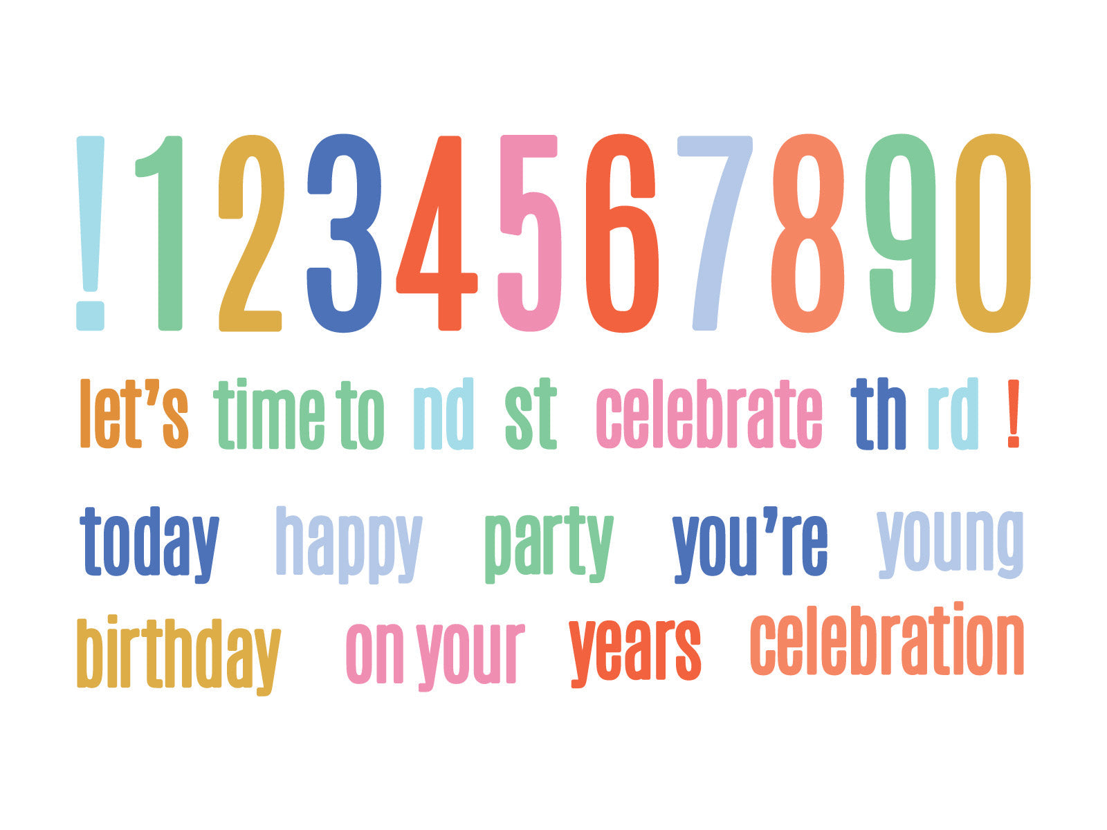 Milestone Birthday Mini Metal Die Set