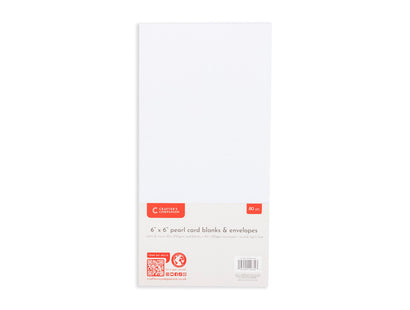 Crafter's Companion 6"x6" Pearl Card & Envelope Packs - White & Ivory 80 Pack