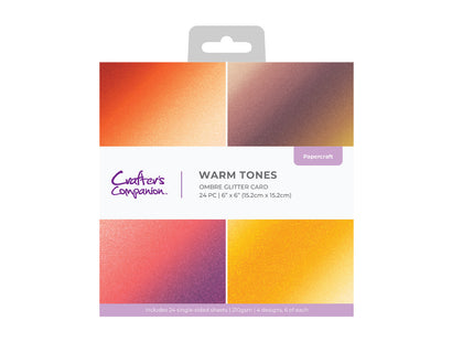 Crafter's Companion 6" x 6" Ombre Glitter Pad - Warm Tones
