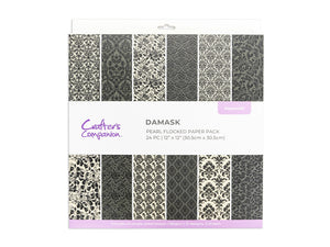 Flocked Damask Paper Pad - 12" x 12"